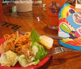 Bubba Gump lunch plate