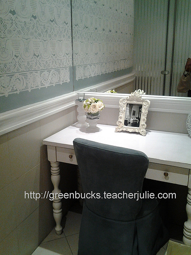 Bathroom vanity corner